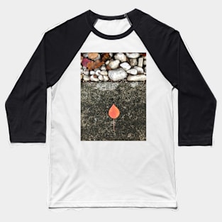 Autumn Leaf with stones Baseball T-Shirt